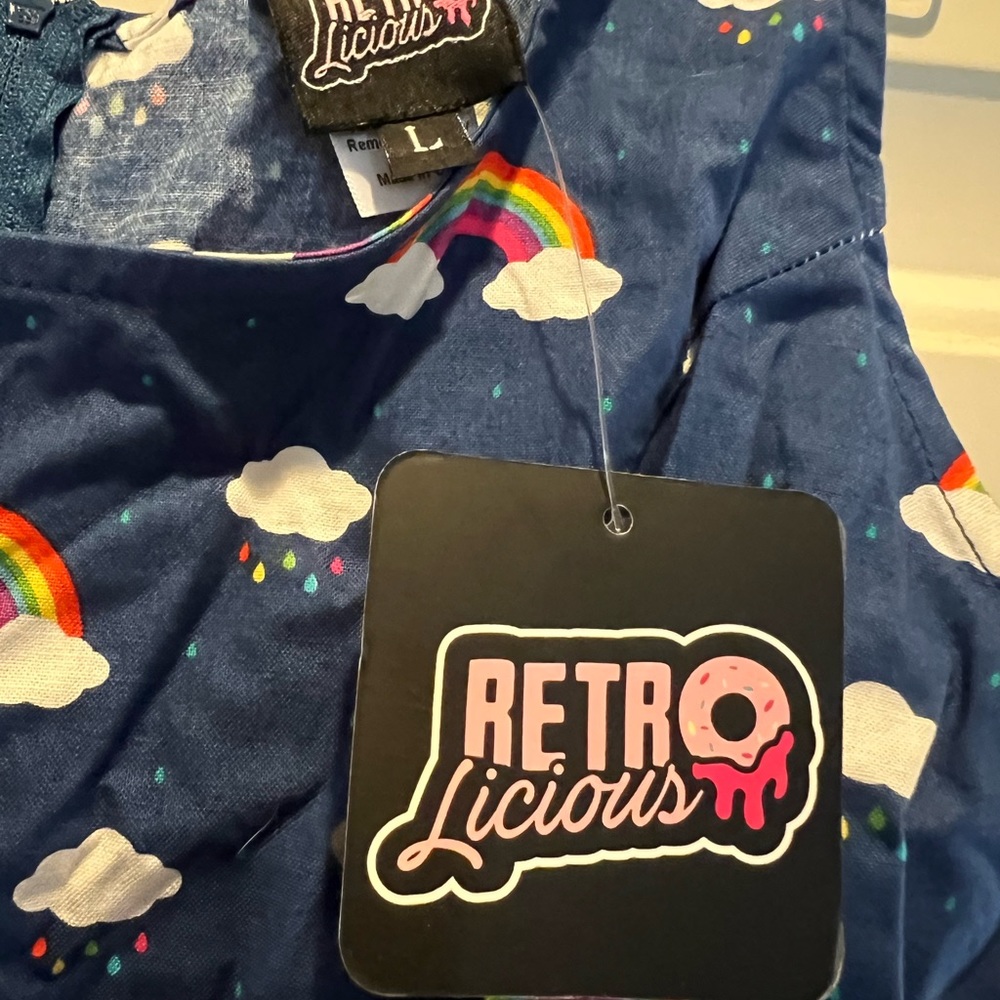 Retrolicious rainbows skater dress